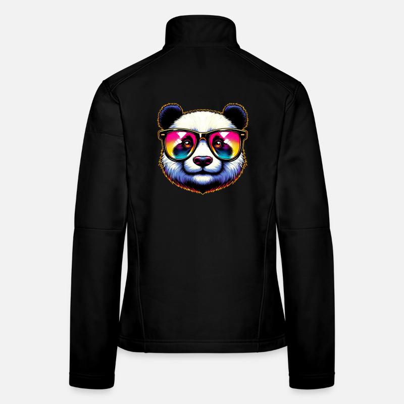 Panda mit Sonnenbrille Frauen Softshelljacke