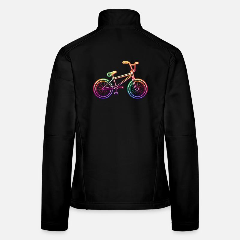 Neon Rainbow BMX Rad Frauen Softshelljacke