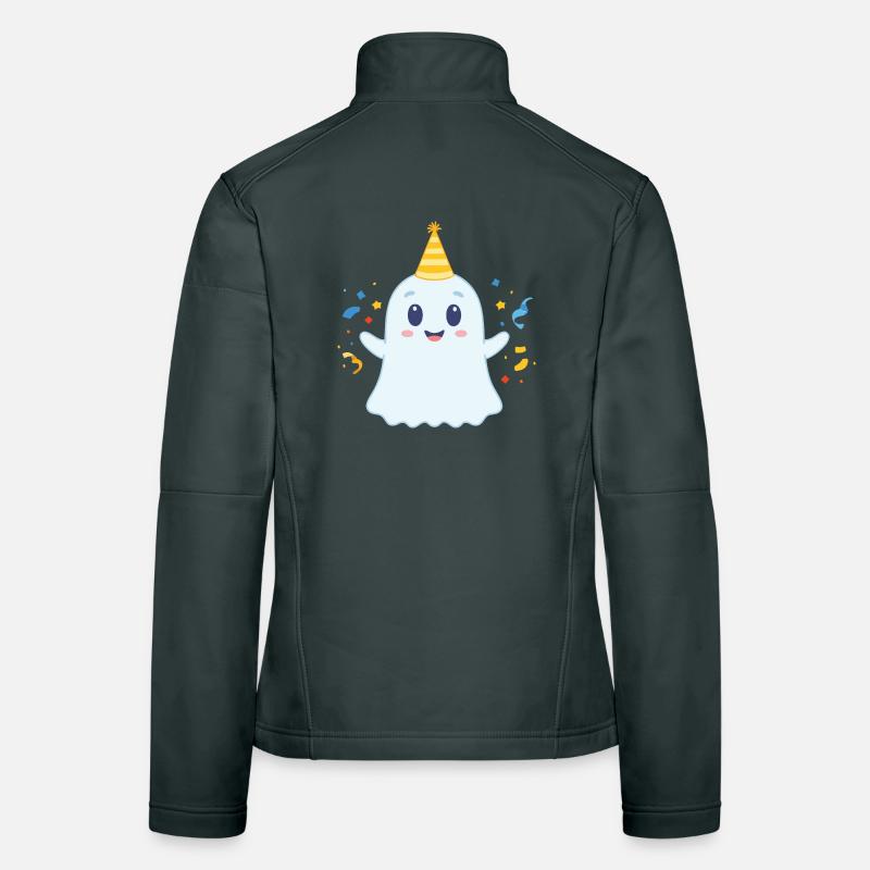 cute party ghost Women's Softshell Jacket