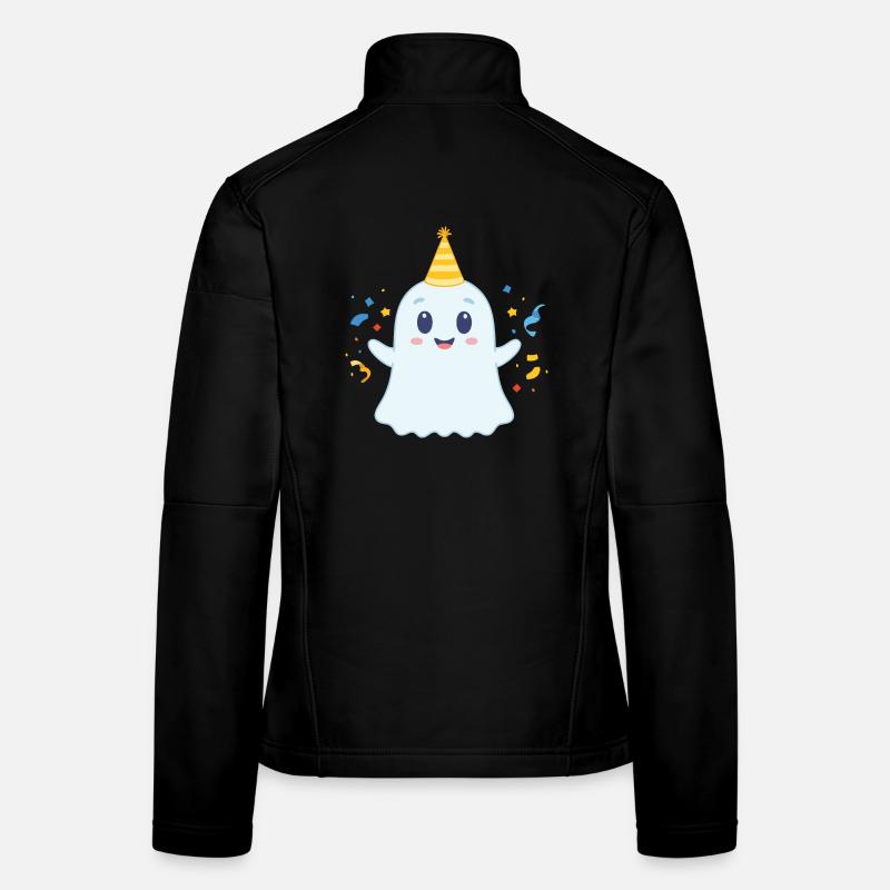cute party ghost Women's Softshell Jacket