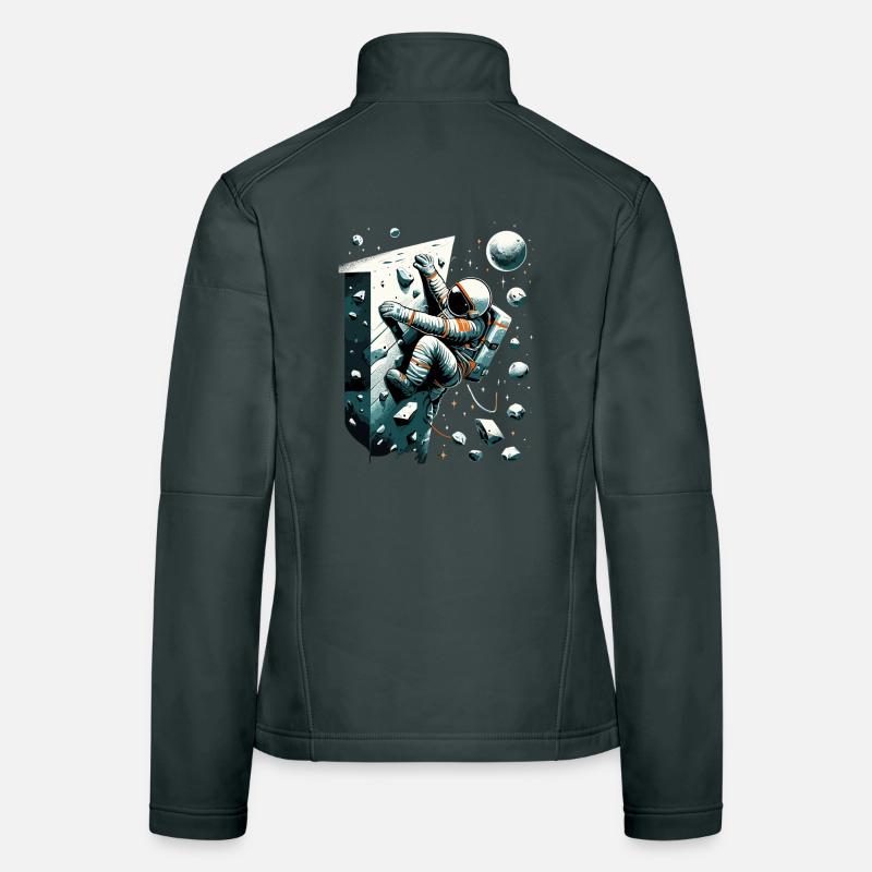 Bouldering Astronaut Spaceman Gift Women's Softshell Jacket