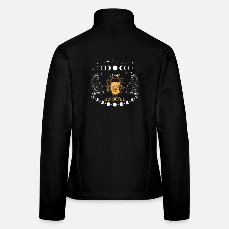 Moonlit Cat Alchemy Bottle Women's Softshell Jacket