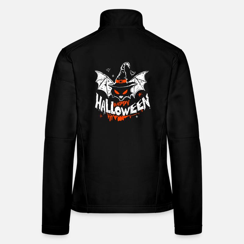Chauve-souris d’Halloween avec chapeau de sorcière - Fun Design Veste en tissu softshell Femme