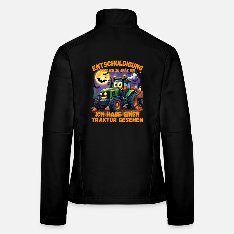 Entschuldigung dass ich zu spät bin Kinder Traktor - Frauen Softshelljacke - Schwarz