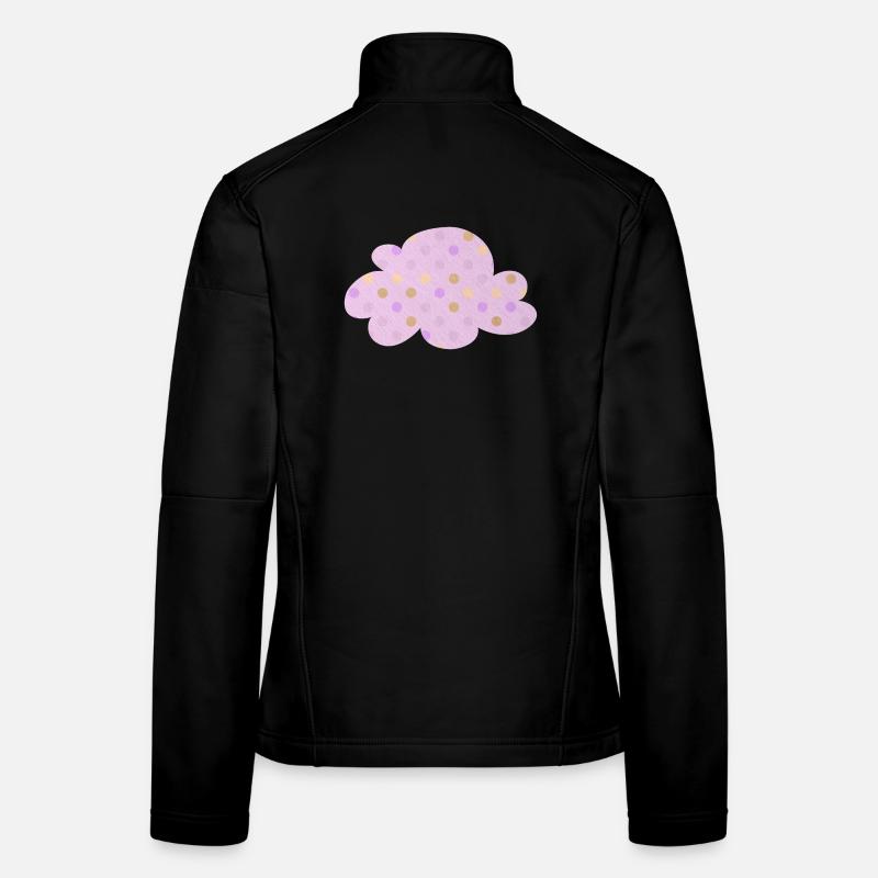Cloud Dots Dots Chambre d’enfant Météo Rose Fille Veste en tissu softshell Femme