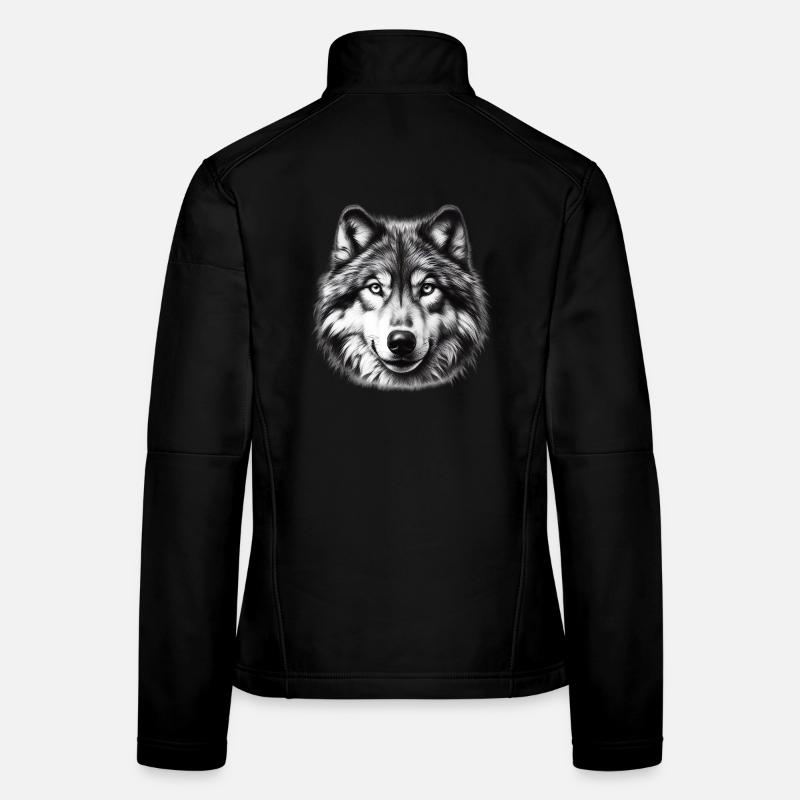 Wolf - Frauen Softshelljacke - Schwarz