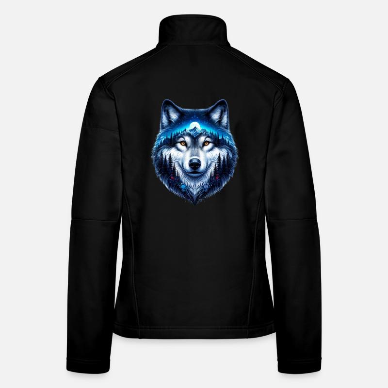 Wolf - Frauen Softshelljacke - Schwarz
