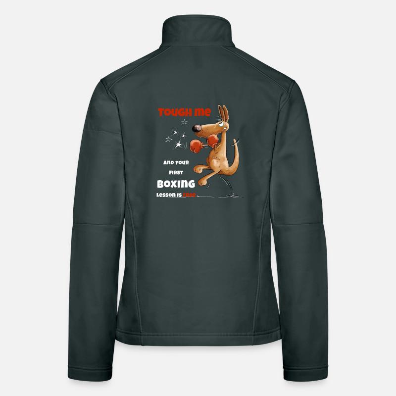 Tough Me Boxing Lesson Boxer Kangaroo Women's Softshell Jacket