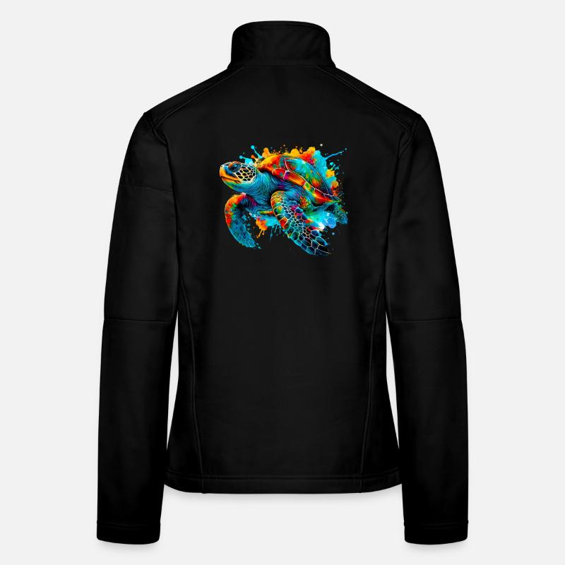 Schildkröte - Frauen Softshelljacke - Schwarz