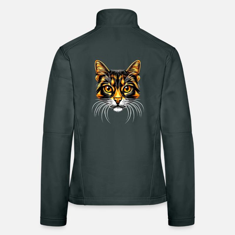 Chat Bengal Chat Léopard Chat Leopardette Chats Bengale Veste en tissu softshell Femme
