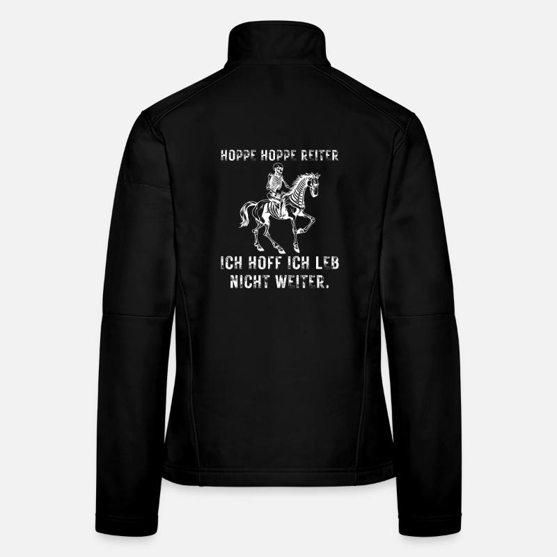 Hopp Reiter Motiv Spruch Frauen Softshelljacke