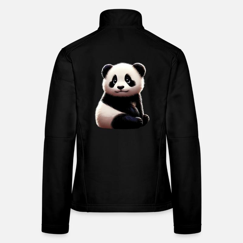 Panda - Frauen Softshelljacke - Schwarz