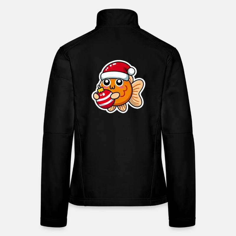 Poisson rouge Swain de Noël Veste en tissu softshell Femme