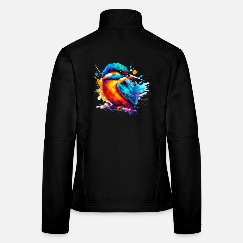 Eisvogel - Frauen Softshelljacke - Schwarz