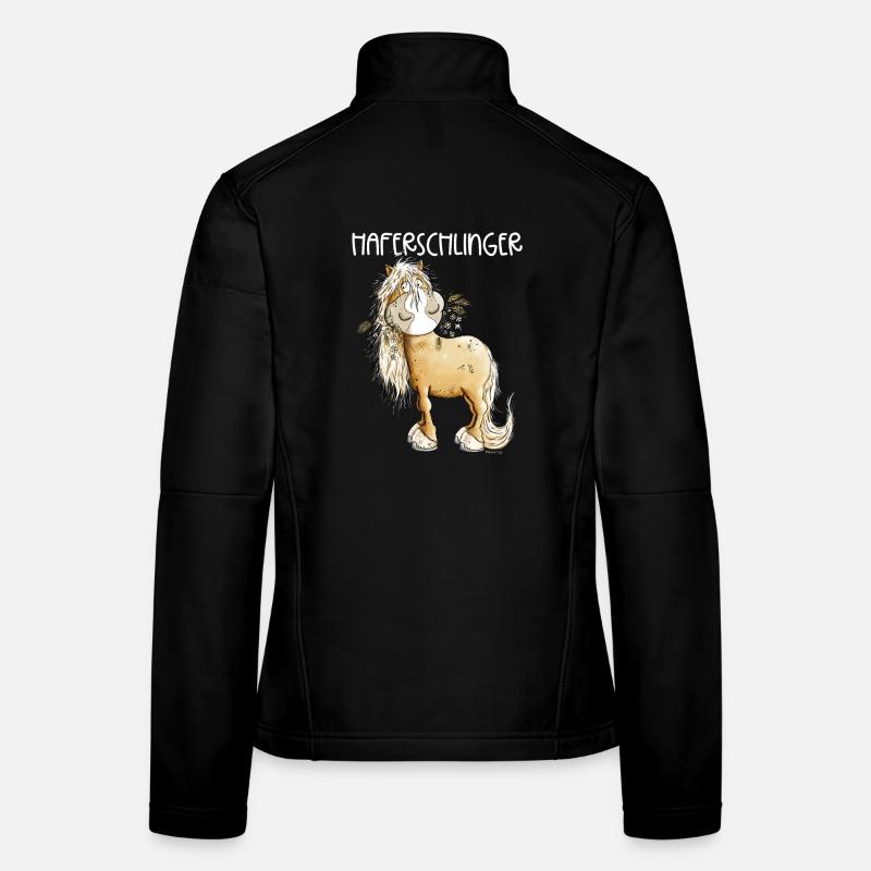 Haflinger Pferd Haferschlinger Wortspiel Frauen Softshelljacke