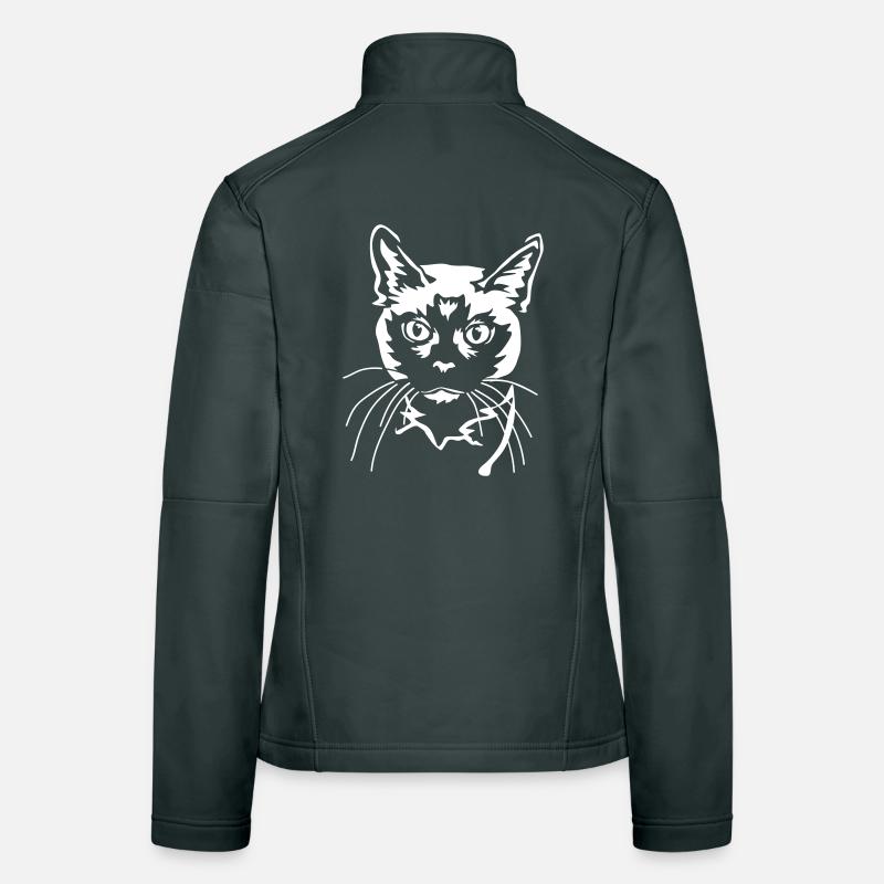 Siamese Cat "Black Edition" Women's Softshell Jacket