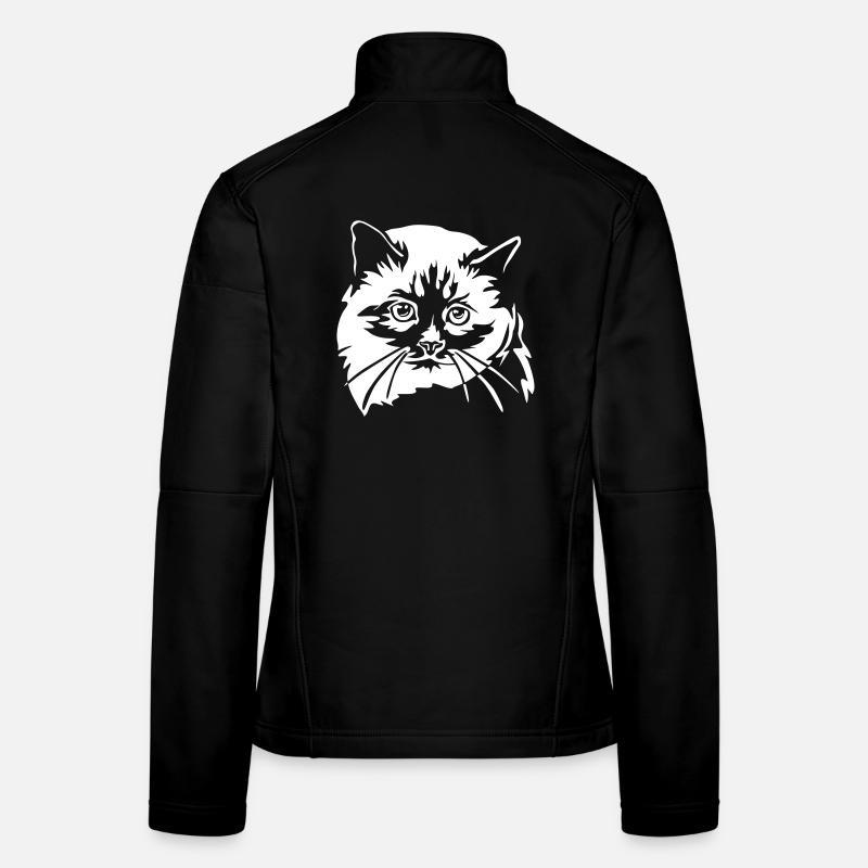 Chat de Birmanie « Black Edition » Veste en tissu softshell Femme