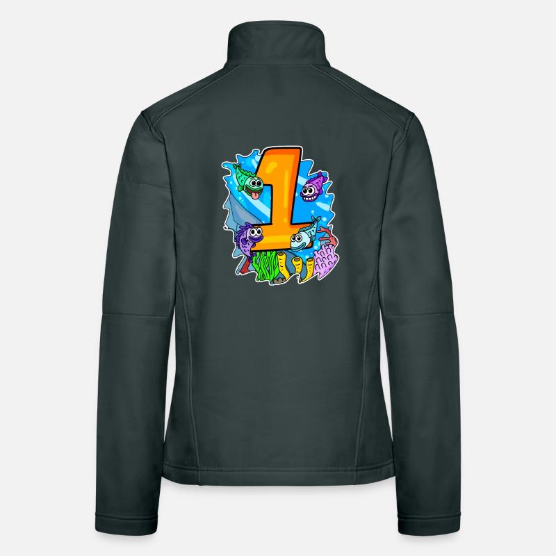 Number 1 Number One - Pisces Motif Women's Softshell Jacket