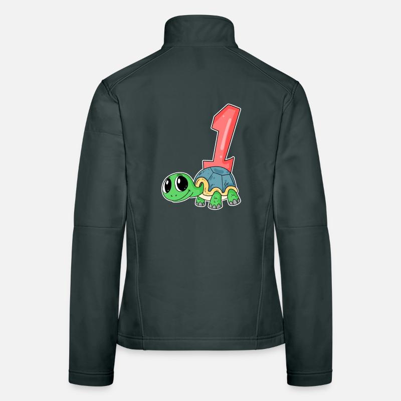 Number 1 Number One - Turtle Motif Women's Softshell Jacket