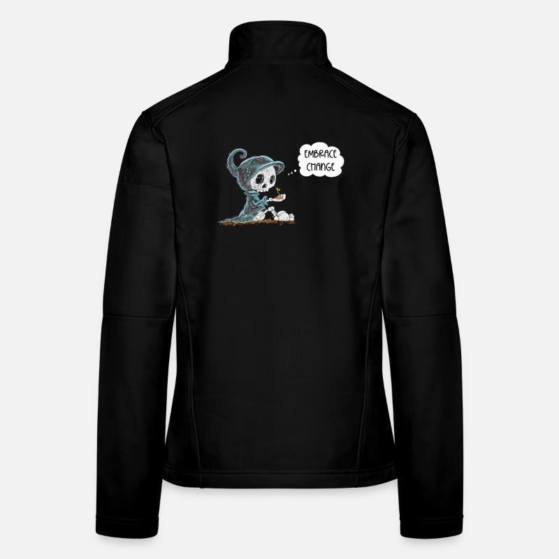 Skelett Hält Pflanze Hoffnung Entstehung Spruch Frauen Softshelljacke