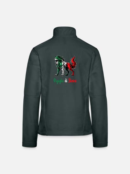 Der stolz von Rimini Italien Flagge - Frauen Softshelljacke - Schwarz - Hinten