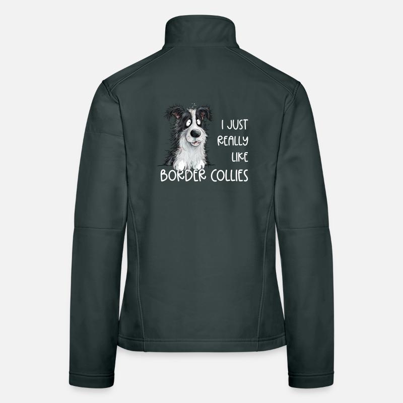 Drolliger Border Collie Hund Spruch Frauen Softshelljacke