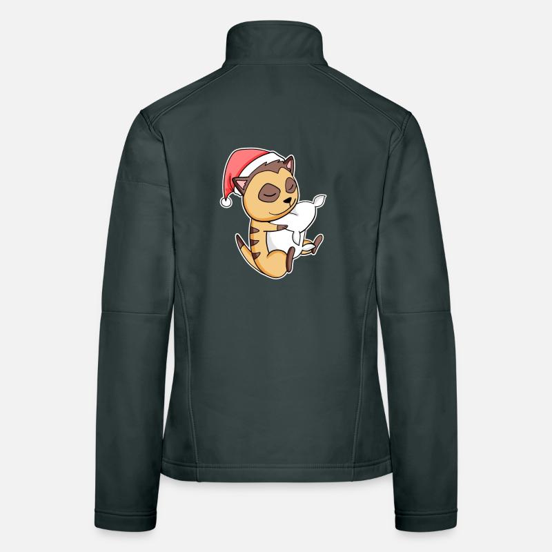 Suricate Mignon Fatigué Dormir à Noël Veste en tissu softshell Femme