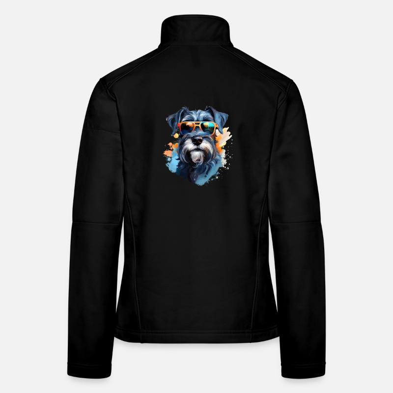 Schnauzer mit Sonnenbrille Frauen Softshelljacke
