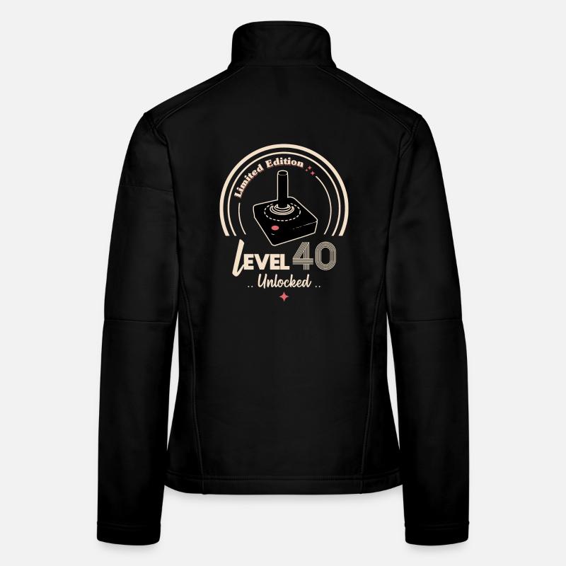 Design Gaming Level 40 freigeschaltet Frauen Softshelljacke