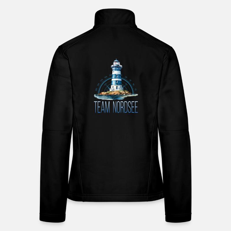 Team Nordsee - Frauen Softshelljacke - Schwarz