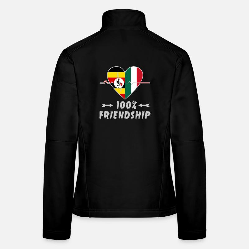 L'Ouganda et l'Italie : amitié à 100 % Veste en tissu softshell Femme