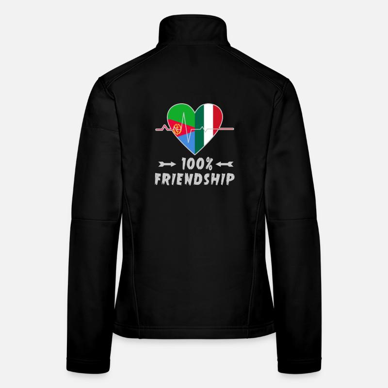 L'Érythrée et l'Italie : amitié à 100 % Veste en tissu softshell Femme