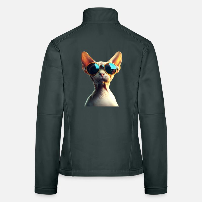 Chat Sphynx Chat Sphynx Chat Canadien Mignon Sphinx Veste en tissu softshell Femme