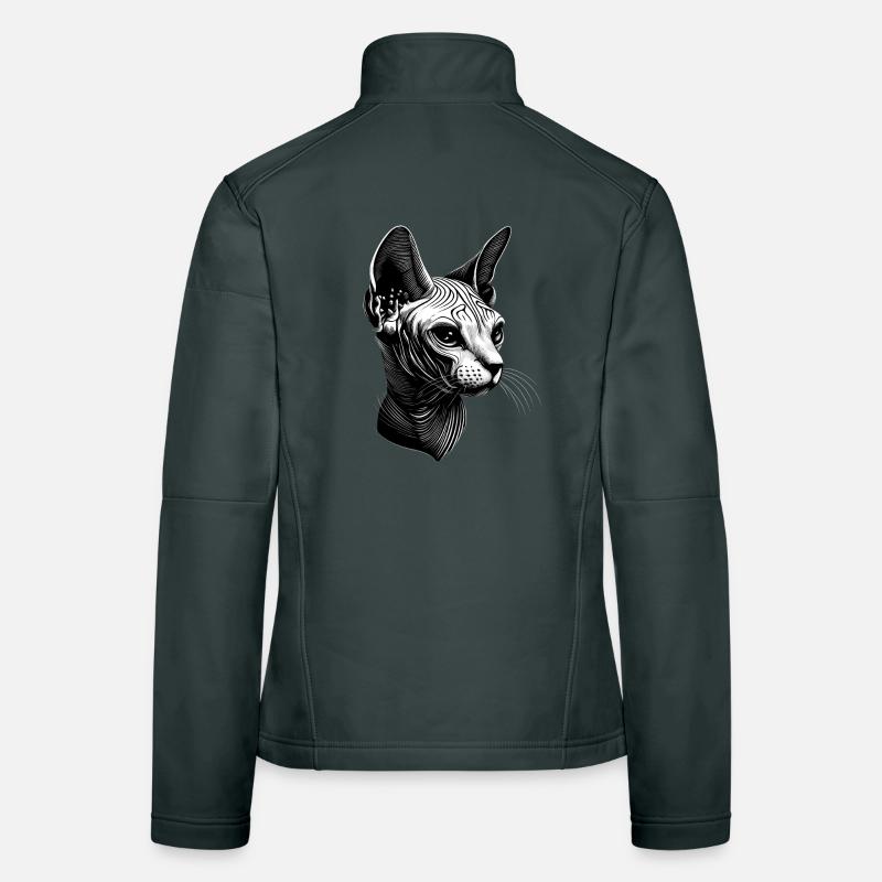Chat Sphynx Chat Sphynx Chat Canadien Mignon Sphinx Veste en tissu softshell Femme