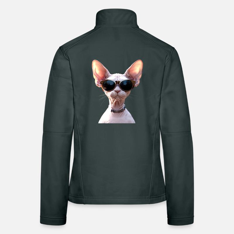 Chat Sphynx Chat Sphynx Chat Canadien Mignon Sphinx Veste en tissu softshell Femme