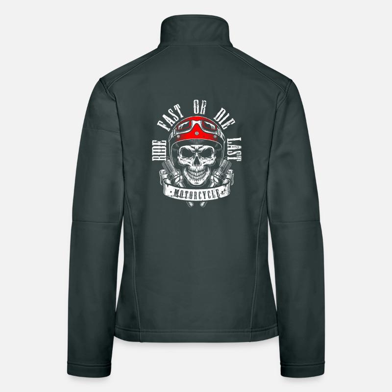 Fahre schnell oder stirb Skull Moto Art Frauen Softshelljacke