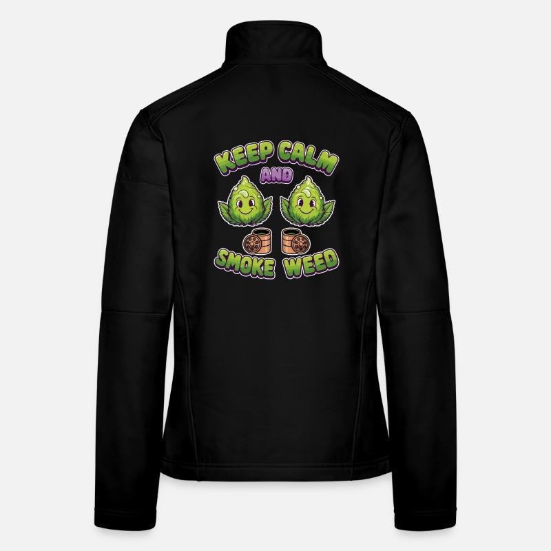 Lustige Gras Blüten Frauen Softshelljacke