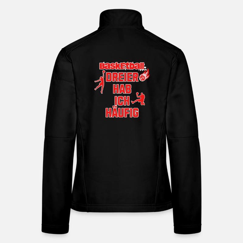 Basketball Spruch mit Humor - Frauen Softshelljacke - Schwarz