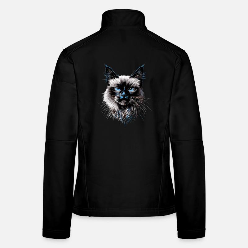 Birma Katze Heilige Birmakatze Süße Birma Katzen Frauen Softshelljacke