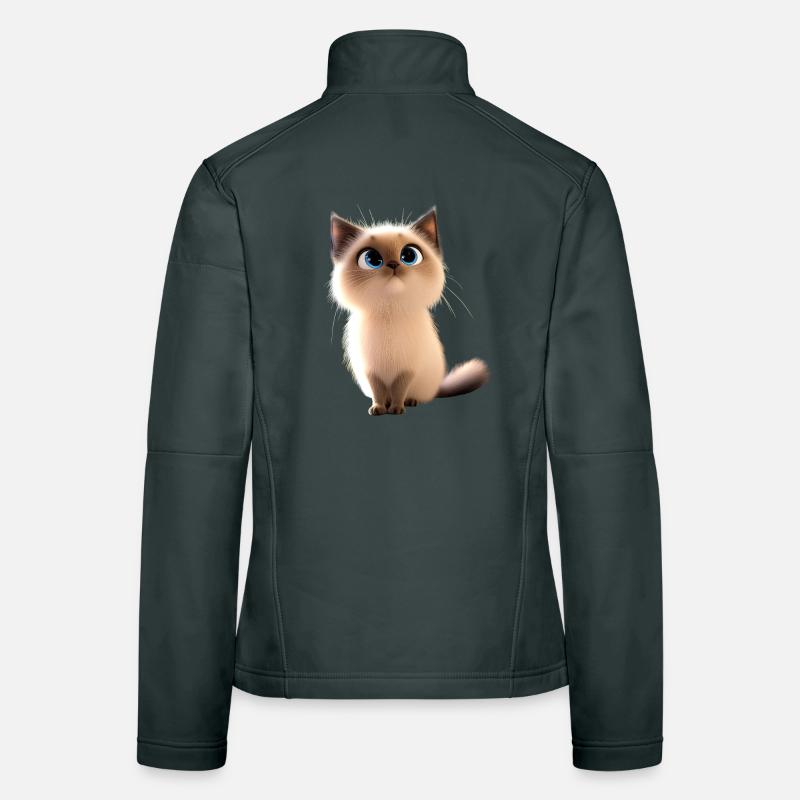 Chat Birman Chat Birman Sacré Chat Birman Mignon Chats Birmans Veste en tissu softshell Femme
