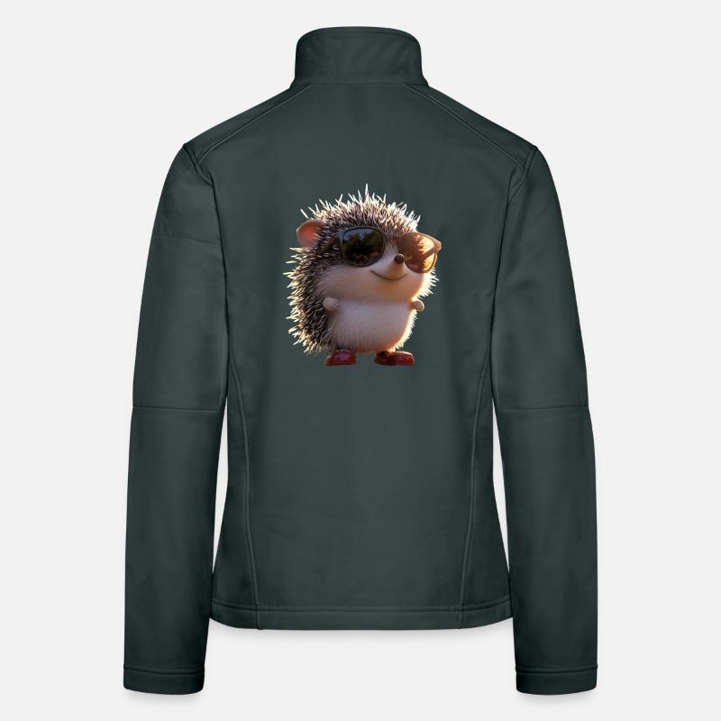 Hérisson Hérisson à ventre blanc Hérisson épineux Amour Hérisson mignon Veste en tissu softshell Femme