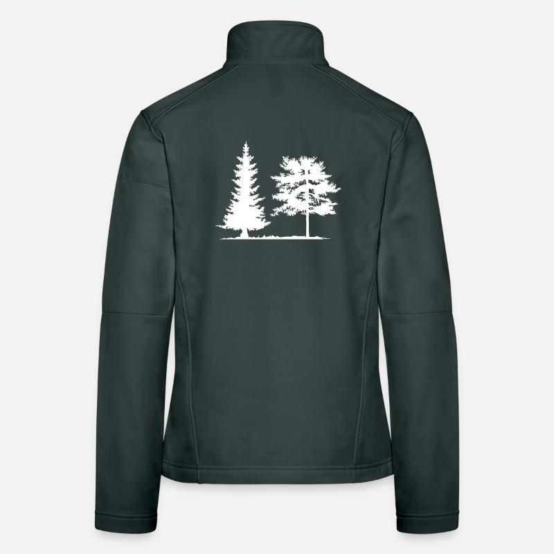 Tree, Spruce, Forest, Camping, Nature, Mixed Forest, Pine Women's Softshell Jacket