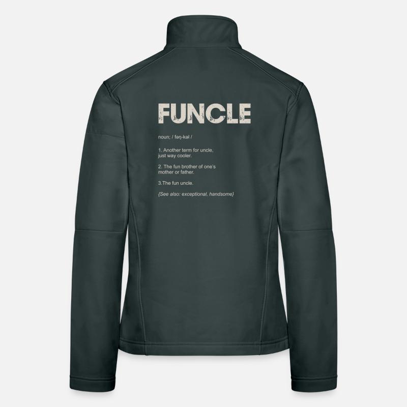 Funcle Typography Tee Design Women's Softshell Jacket