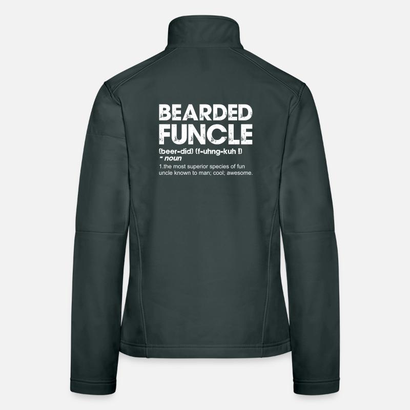 Bearded Funcle Bold Typography Women's Softshell Jacket
