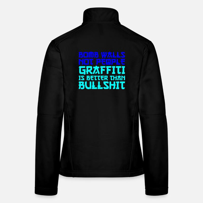 Graffiti de la paix Veste en tissu softshell Femme