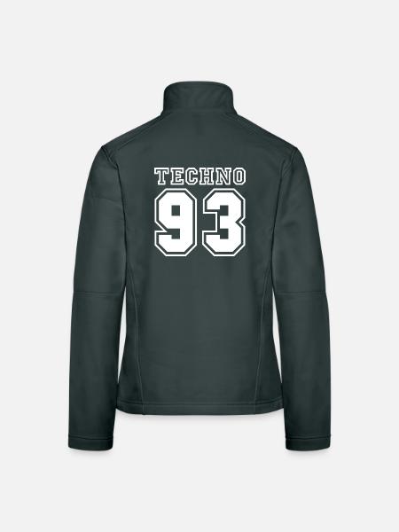 TECHNO 93 - Frauen Softshelljacke - Schwarz - Hinten