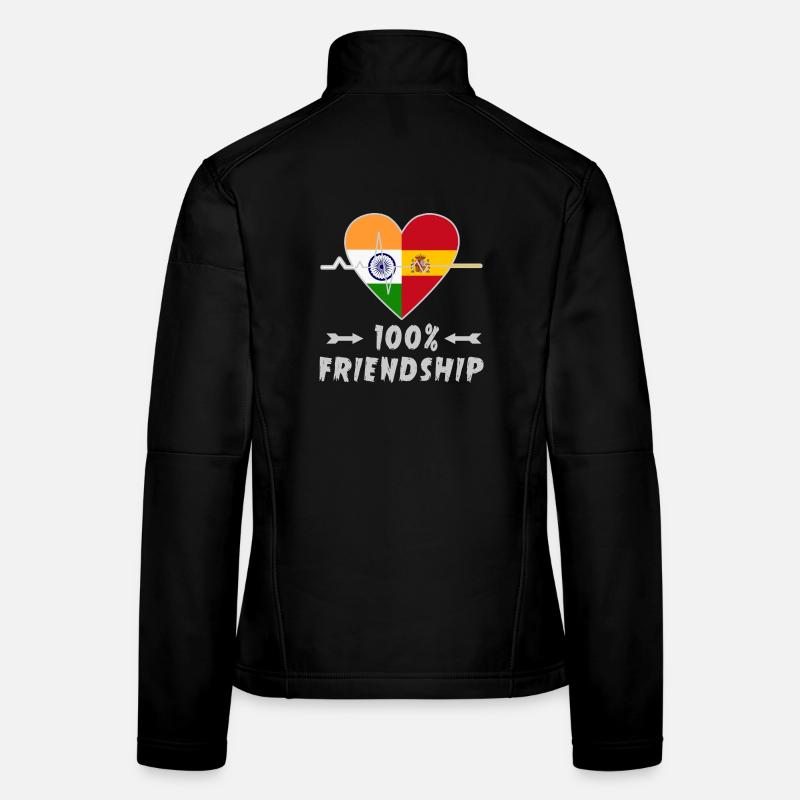 Indien und Spanien 100% Freundschaft Frauen Softshelljacke
