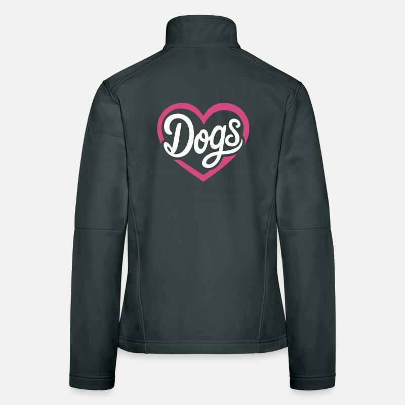 Liebe Hunde Frauen Softshelljacke