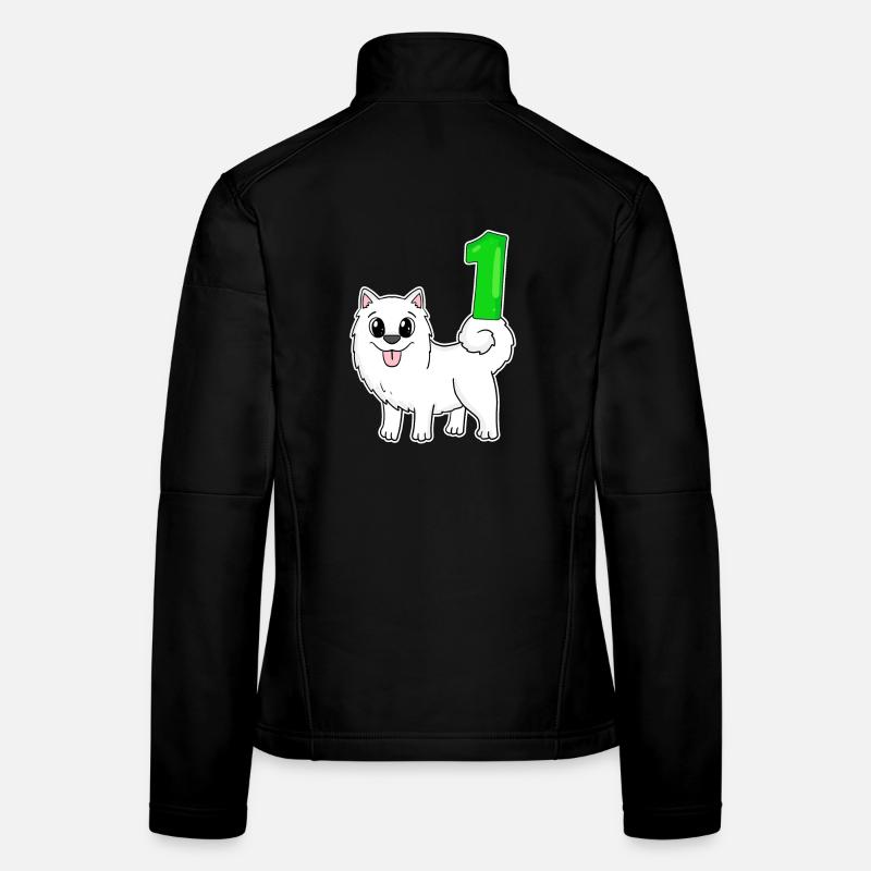 Zahl 1 Nummer Eins - Samojede Hund Motiv Frauen Softshelljacke