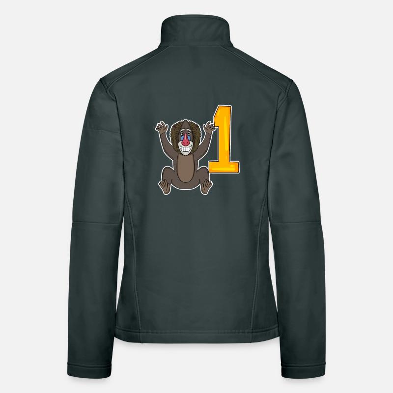 Zahl 1 Nummer Eins - Affe Motiv Frauen Softshelljacke